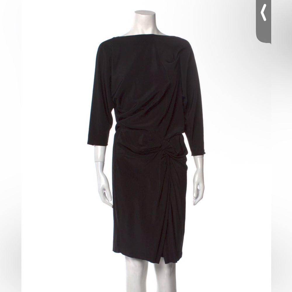 Ulla Johnson Black Bateau Neckline Midi Dress (Size M / US 6)